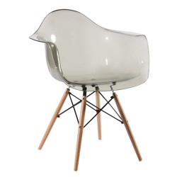 Silla Hood Acrílico C/Brazos